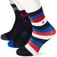 Tommy Hilfiger Jungen pakke udgave Basic Stripe Sock 6 Pack Ecom, black/jeans/midnight Blue, 39 EU