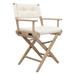 Solid Teak Director's Chair with Cushion Seat Covers - Sanded Finish