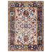 Modway Entourage Samira Distressed Vintage Floral Vintage Medallion Area Rug, 5x8, Ivory and Blue