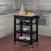 Ellaine 4 Tier Butcher Block Kitchen Cart with Drawer and Wine Rack