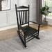 Traditional Wooden High-Back Rocking Chair for Porch