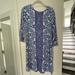 Lilly Pulitzer Dresses | Lilly Pulitzer Blue And White Print Dress | Color: Blue/Silver | Size: Xs