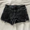 American Eagle Outfitters Shorts | American Eagle Black Denim Jean Shorts | Color: Black | Size: 0
