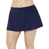 Plus Size Women's Chlorine Resistant A-line Swim Skirt by Swimsuits For All in Navy (Size 12)