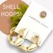 American Eagle Outfitters Jewelry | New American Eagle Shell Hoop Post Earrings | Color: Gold | Size: Os