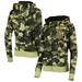 Women's New Era Green Los Angeles Dodgers 2022 MLB Armed Forces Day Camo Full-Zip Hoodie