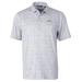 Men's Cutter & Buck Gray Los Angeles Chargers Pike Constellation Print Stretch Polo