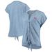 Women's Tommy Bahama Heathered Royal Chicago Cubs Linnea Camp Tie Shirt