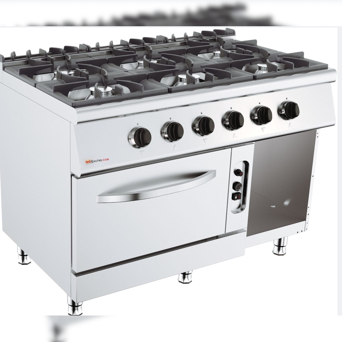Gasherd - 6 Brenner + inklusiv Unterbau & Gas Backofen - 45 kW Image