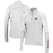 Women's Under Armour Heathered Gray Wisconsin Badgers Sleeve Hit Raglan Quarter-Zip Jacket