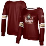 Girls Youth Epoch Lacrosse Maroon Albany FireWolves Boat Neck Pullover Sweatshirt