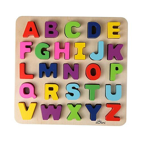 27-tlg. Holzpuzzle ABC Buchstaben mehrfarbig