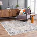 Rudo 2' x 3' Light Gray/Dark Gray/Cloud Gray/Nutmeg/Smoke/Medium Gray/Medium Brown/Gray Washable Area Rug - Hauteloom