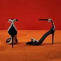 Sandales à talons hauts en cristal pour femmes nouveau design chaussures de soirée provoqué