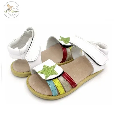 Tonglepao-Sandales d'été pour enfants chaussures de princesse à fleurs plates romaines pour