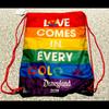 Disney Bags | Disney Parks Rainbow Pride Drawstring Backpack Love Comes In Every Color Lgbtq | Color: Blue/Green | Size: Os