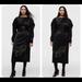 Zara Dresses | $200 Zara Limited Edition Black Satin Dress Midi Embroidered Metallic Floral Nwt | Color: Black/Silver | Size: S