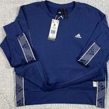 Adidas Tops | Adidas Women's Changeover Tape Crewneck Sweatshirt, Medium, Blue - New With Tags | Color: Blue/White | Size: M