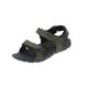 Hi-Tec Kuriles Men's sports sandal with velcro fastenings, made of durable rubber sole providing traction, ideal for summer, Olive Dune, 10.5 UK