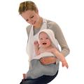 Cuddledry Hands Free Baby Bath Towel | Luxuriously Soft Bamboo & Cotton Hooded Baby Towel | Apron Towel for Safe Babies Bathtime | Perfect Newborn Gift | Grey