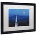 Trademark Fine Art 'Moon over Vermont' Framed Photographic Print on Canvas Canvas | 18 H x 22 W x 0.75 D in | Wayfair ALI3881-W1620MF