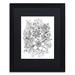 Trademark Fine Art 'Flower Girls' by KCDoodleArt Framed Graphic Art Canvas in Black/Green/White | 0.5 D in | Wayfair ALI3614-W1620BMF