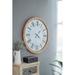 Seasonal Abode Oversized 32.5" Wall Clock Metal in Brown/Gray | 32.3 H x 32.3 W x 1.6 D in | Wayfair SA80137-DS