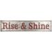 Seasonal Abode Shine Sign Wall Décor Metal in Gray/Red | 10 H x 45 W x 0.7 D in | Wayfair HK457