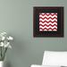 Trademark Fine Art 'Xmas Chevron 8' by Color Bakery Framed Graphic Art Canvas, Wood in Red/White | 0.5 D in | Wayfair ALI4954-W1111BMF