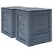 VidaXL Garden Composters Gray 23.6" x 23.6" x 28.7" 137.4 Gal Plastic in Blue | 28.74 H x 23.62 W x 23.62 D in | Wayfair 278919