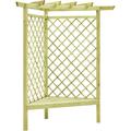 Eckpergola mit Bank Gartenpavillon 130×130×197 cm Kiefernholz Imprägniert vidaXL