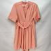 Free People Dresses | Free People Women Pleated Short Mini Dress, Peach, Size Sp | Color: Orange | Size: S