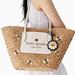Kate Spade Bags | Kate Spade Honey Bee Straw Shoulder Tote Bag, New 2022, $459 Yellow Brown White | Color: Brown/White | Size: 11.81"H X 20.44"W X 7.31"D