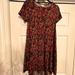 Lularoe Dresses | Lularoe Carly High Low Fall Print Dress | Color: Orange/Red | Size: Xs