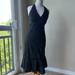 J. Crew Dresses | J.Crew Tie Back Embroidered Black Dress Midi - Size 0 | Color: Black | Size: 0