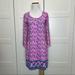 Lilly Pulitzer Dresses | Lilly Pulitzer Beacon Dress Mandevilla Pink Slathouse Stripe Engineered Xs | Color: Blue/Pink | Size: Xs