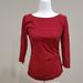 Michael Kors Tops | Michael Michael Kors 3/4 Sleeve Red And Black Side Zipper Top - Sz S | Color: Black/Red | Size: S