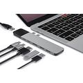 HyperDrive USB-C-Hub, 6-in-2 Mac USB Adapter mit Gigabit-Ethernet, 100W Stromversorgung, 40 Gbit/s USBC, 2 USB-A 3.0, 4K-HDMI, Thunderbolt 3 Dock für MacBook Pro 2020 2019, grau