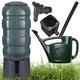 Traditional Strong Barrel Design Water Butt Rain Water Collector & Watering Can with Sprinkler Head (150L Water Butt + Watering Can)