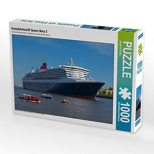 Puzzle CALVENDO Puzzle Kreuzfahrtschiff Queen Mary 2 - 1000 Teile Foto-Puzzle glückliche Stunden Kinder