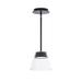 dweLED Chandra 14" LED Mini Pendant 3000K Glass in Black | 6.5 H x 7.5 W x 7.5 D in | Wayfair PD-87208-BK