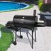 Royal Gourmet 30" Barrel Charcoal Grill w/ Offset Smoker & Cover Porcelain-Coated Grates/Steel in Black/Gray | Wayfair CC1830RC