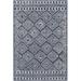 Blue/Navy 108 x 0.39 in Area Rug - Wade Logan® Ammann Geometric Handmade Tufted Wool Navy/White Area Rug Wool | 108 W x 0.39 D in | Wayfair