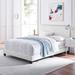 Mercer41 Celine Channel Tufted Performance Velvet Bed Upholstered/Velvet in White | 48 H x 58 W x 58 D in | Wayfair