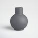 Birch Lane™ Evalyn Ceramic Round Body Table Vase, Handmade Home or Office Decor, 6 L x 6 W x 8 H Inches Ceramic in Gray | 8 H x 6 W x 6 D in | Wayfair