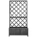 Loon Peak® Planter Flower Box Trellis Raised Bed Outdoor Planter Solid Firwood Wood in Black | 53.15 H x 27.56 W x 11.81 D in | Wayfair