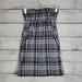 American Eagle Outfitters Dresses | American Eagle Strapless Plaid Dress | Color: Gray/White | Size: 2