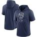 Men's Nike Navy Milwaukee Brewers Lockup Performance Short Sleeve Lightweight Hooded Top