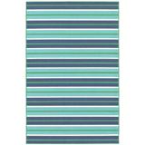 "Meridian 9652F Blue/ Green 3'7"" X 5'6"" Indoor/Outdoor Area Rug - Oriental Weavers M9652F110170ST"