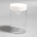 Bouteille de rangement en PET transparent avec couvercle en plastique blanc bocaux pour perles